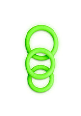 OUCH! Luminescent Pleasure Rings - 3-Pack Set Cock Rings